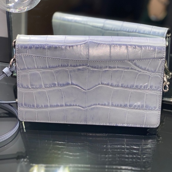 Coach Hayden Croc Embossed Chain Wallet Crossbody - Picture 6 of 6